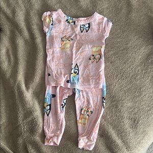 Bluey Cute Pink Cartoon Pajama Set